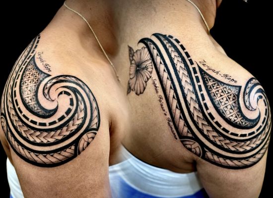 Custom Polynesian Tattoo by Bam