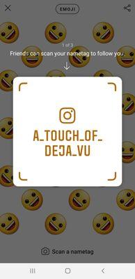 Follow us on Instagram. Check the site out for great offers and promotional prices for great services at www.touchofdejavu.com