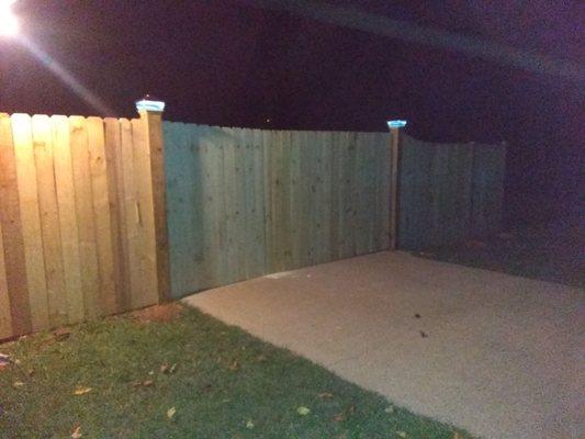 Wood fence installation.