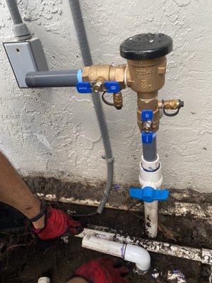 Installing a backflow preventer