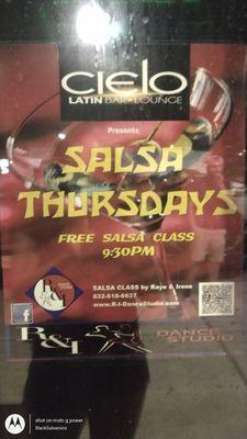 Salsa night Thursdays @930pm, Yes open during COVID