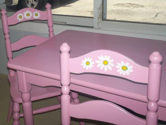 We offer many unique pieces and one of a kind hand painted pieces. We can also personalize any item.