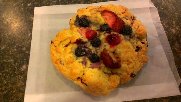 Mixed berry scone