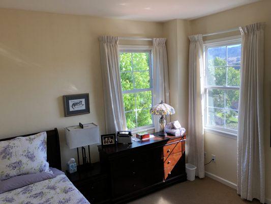 My mother-in-law's room in memory care (furniture is guest-provided)