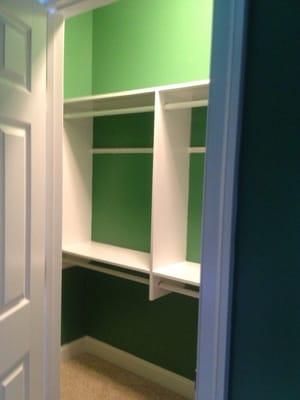 Custom closet and paint job help RPC's client keep teen neat and organized