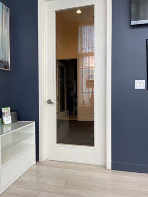 Door to the patient rooms.