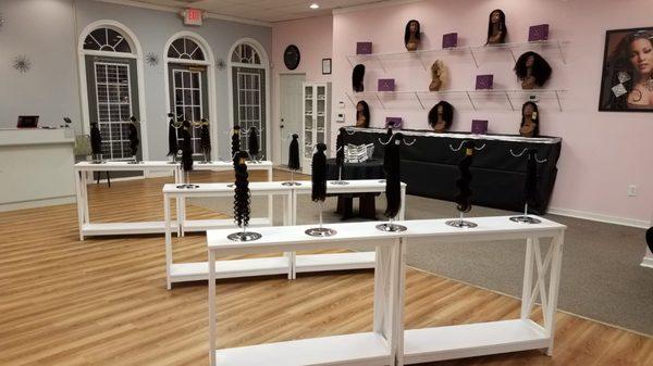 Inside Justmanes Hair Extensions and Wigs Richmond Flagship Store