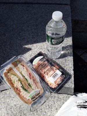 Tuna salad sandwich and lobster crab salad