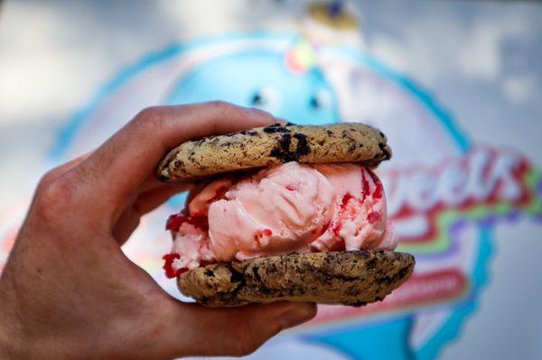 Cookies & Cream with Cherry Vanilla ice cream