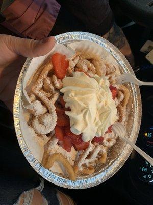 Funnel Cake with Strawberries