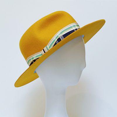 Yellow Felt Fedora