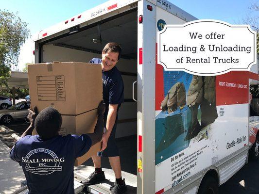 We offer loading and unloading of rental trucks. We bring all necessary moving equipment for a stress free move.