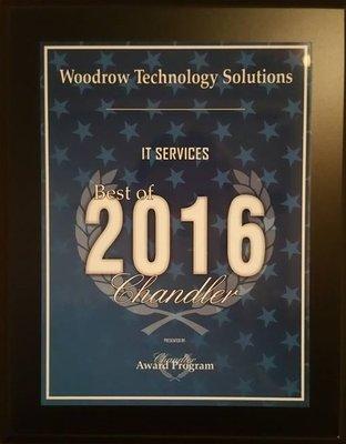 We proudly won the 2016 Best of IT Services Award