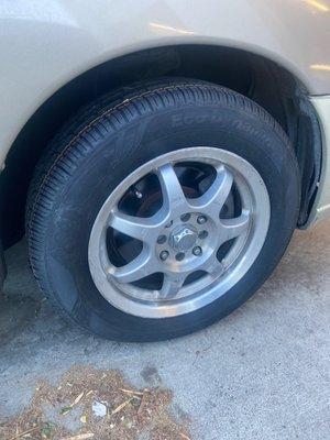 New tire replacement using Walmart tires