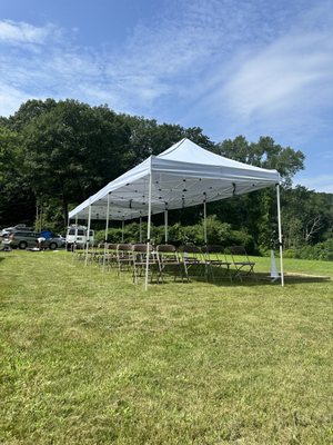 Tents and chairs