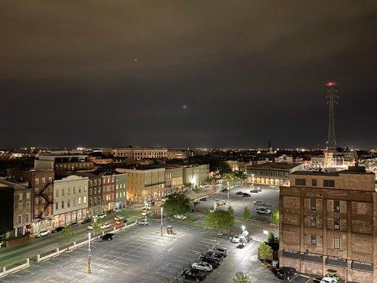 View of the city from the rooftop