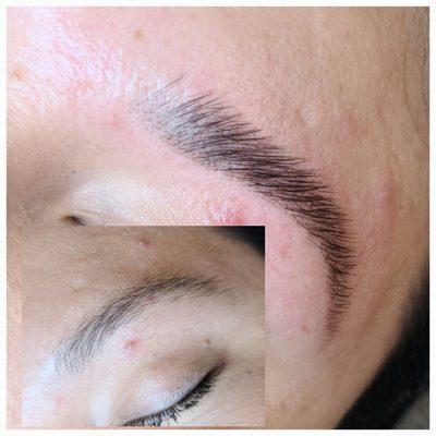 Brow lamination, shape & wax, tint