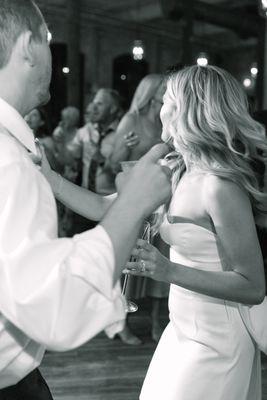 The bride + groom on the dance floor