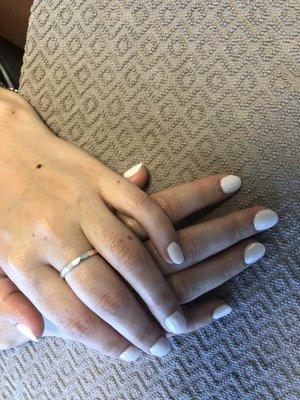 White dipping nails