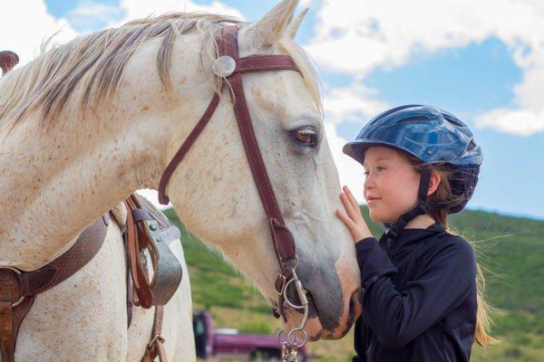 Kids Mindful Horsemanship and riding lessons