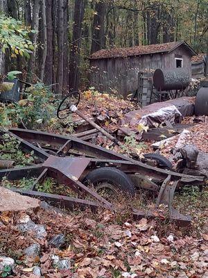 Junk by the walking trail