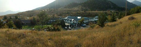 Overlooking the main Lodge from the spa.