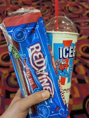 Red Vine and Icee, wife's movie favorite