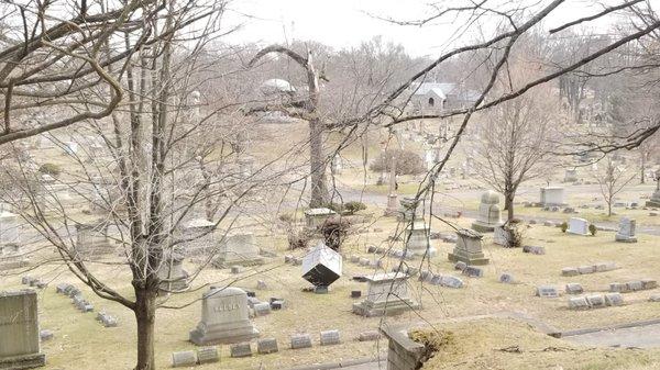 View across part of the property with Warner monument center top.