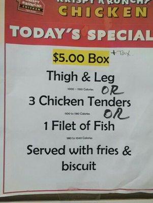 Good price for specials