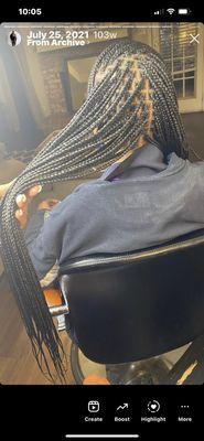 Small knotless braids