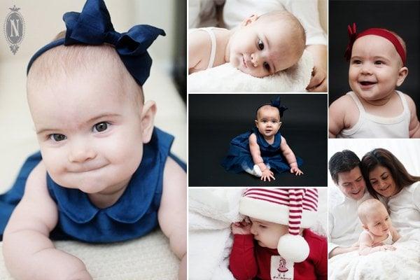 Little Raquel and her parents were photographed at the studio.