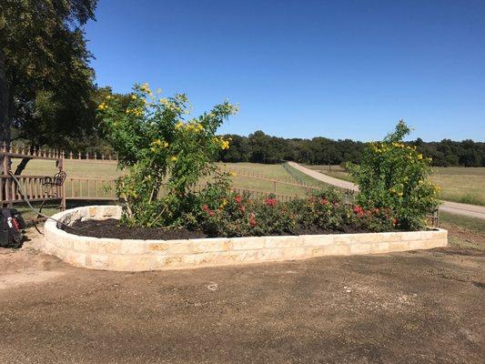 Landscaping, islands, stonework