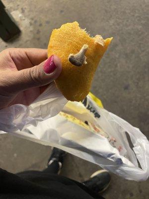 Disgusting!!! Bone inside my empanada!