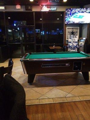 Pool table/entrance