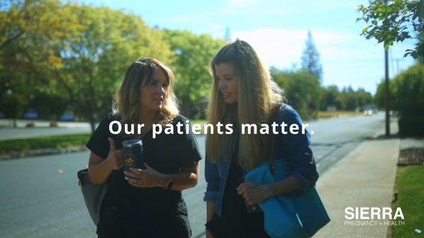 Our patients matter at Sierra Pregnancy + Health.