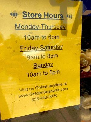 Store hours