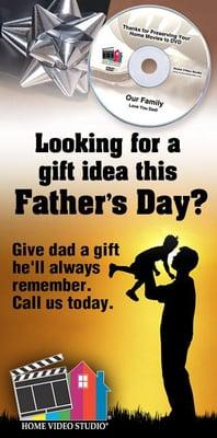 Honor Dad with the perfect video gift.  Call us to start your PhotoVideo Keepsake today.  (440-988-7400)