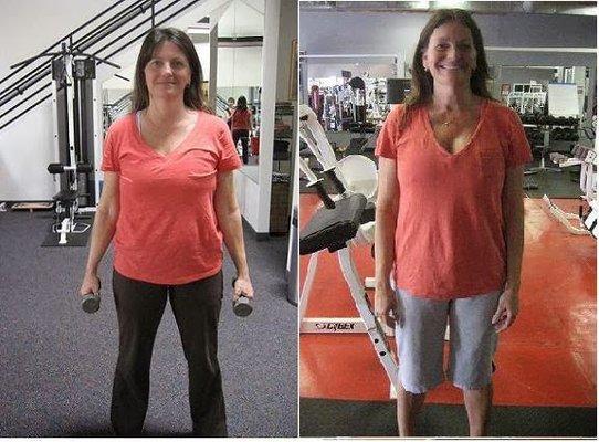 8 Weeks Fat Loss: 164 pounds before and 132 after