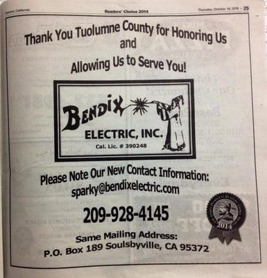 "Best Electrician for 2014!"