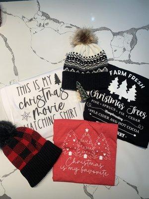 Christmas printed tops