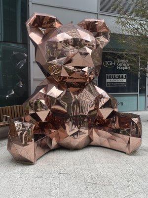 Bronze Bear statue, Usf health, Downtown Tampa