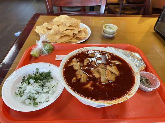 Owner came up to ask me if I like the Menudo. They hand make each corn tortilla, chips. Makes a big difference.