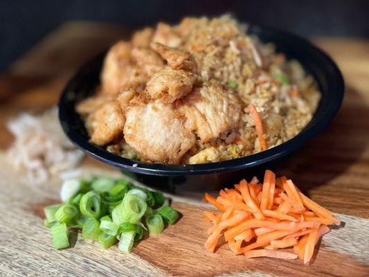 Fried rice chicken