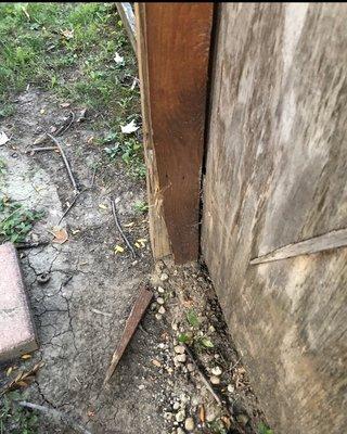 Fence damage from 2018