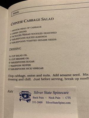 One of several recipes of mine!