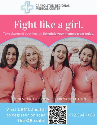 Schedule your mammogram by scanning the QR code today!