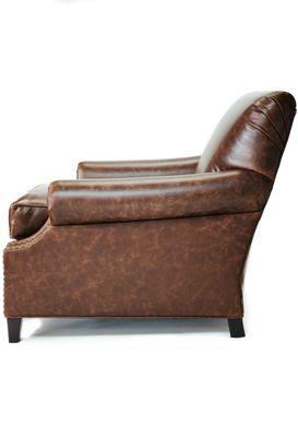 Leather Clubchair with Decorative nails