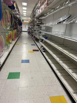 All the aisles are bare boned 6/5/24