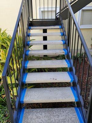 Give your condo or apartment home a face-lift & Increase safety & value by restoring those worn out metal Staircasings