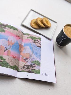 Cafe Latte, Japanese Sweets, and Art